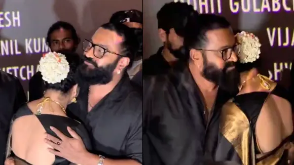 rishab-shettys-wife-pragathi-gets-emotional-at-kantara-chapter-1-screening