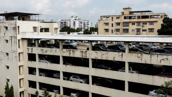 bengaluru traffic multi level parking lot