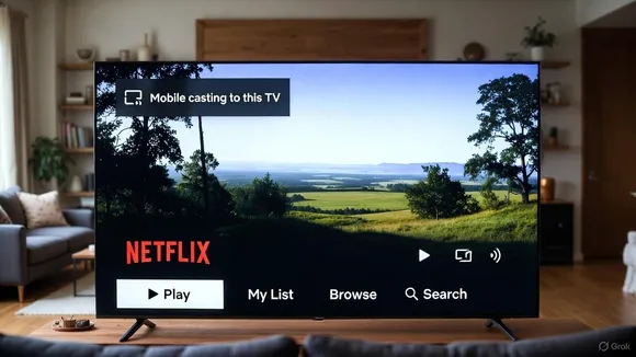 MOBILE CASTING TO TV NETFLIX
