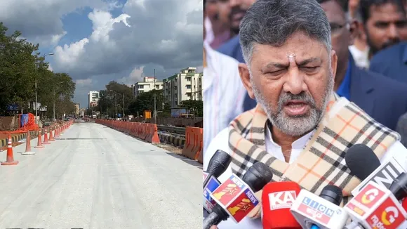 dk shivakumar bengaluru white topping infrastructure