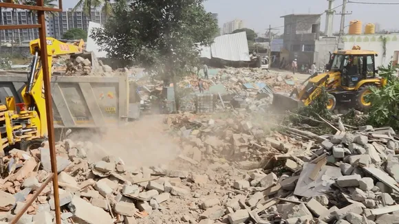 thanisandra sarai palya bengaluru demolition drive by bda