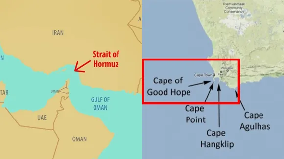 CAPE OF GOOD HOPE STRAIT OF HORMUZ