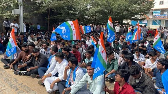 Bengaluru: Presidency University students protest as students with attendance below 75% barred from writing exams