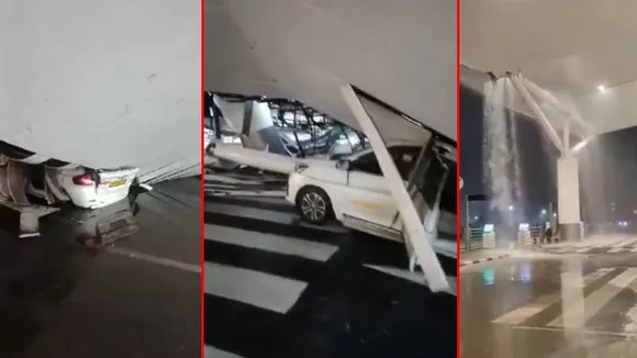 Delhi: Roof collapses due to heavy rain at Terminal-1 of airport; more than 6 persons injured 