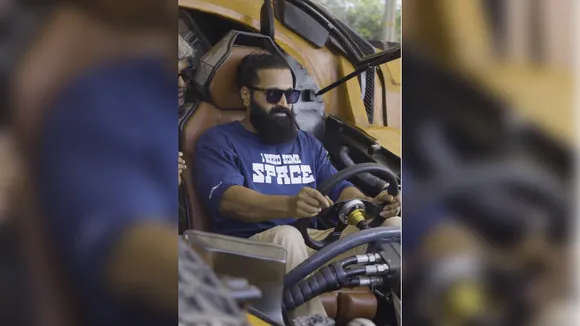 Rishabh Shetty drives iconic Bujji car from Kalki 2898 AD