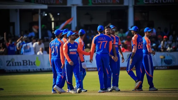 Team India secures thrilling 100-run victory over Zimbabwe in T20 series match