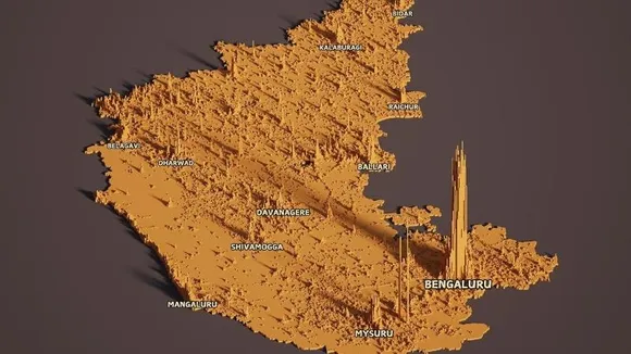 Maps shows that 25% of Karnataka’s population lives in Bengaluru 