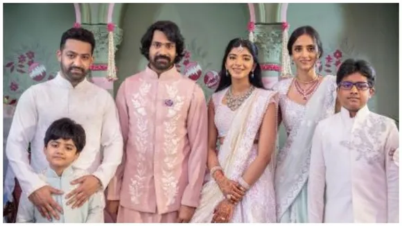 Jr NTR attends brother-in-law Narne Nithiin’s engagement with family and celebrities
