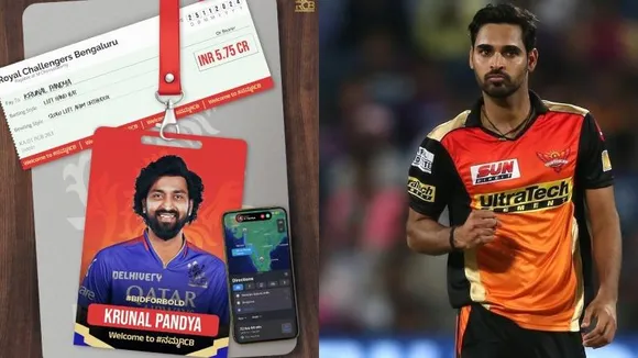 IPL Auction 2025: RCB secure Krunal Pandya for 5.75 cr; Bhuvneshwar Kumar for Rs 10.75 cr