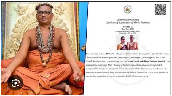 Suriyanarkoil Mutt pontiff hands over charge amid his marriage controversy