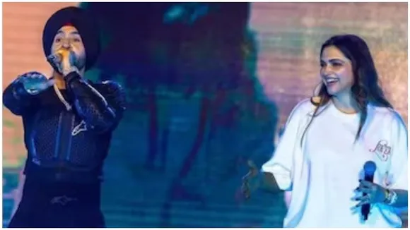 Deepika Padukone makes first public appearance after daughter’s birth; joins Diljit Dosanjh’s concert