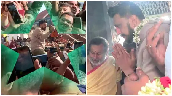 Kiccha Sudeep visits Chamundeshwari Temple following ‘Max’ success