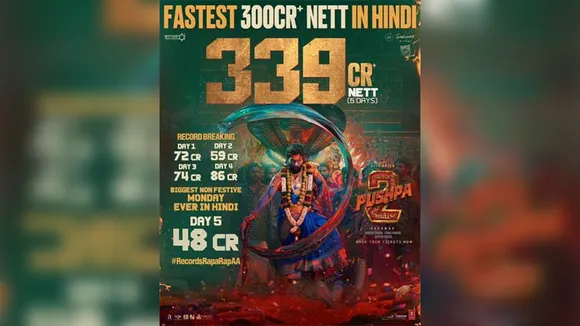 Pushpa 2 nears Rs. 400 crore milestone in Bollywood box office blitz