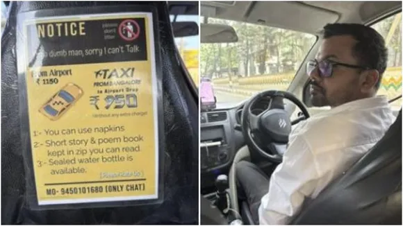 Speech-impaired Bengaluru taxi driver wins hearts with exceptional service