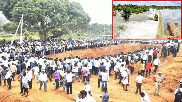 Tension in Tumakuru: Farmers protest over Hemavati water diversion amid Sec 144 imposition