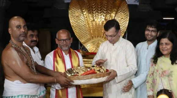 Sanjiv Goenka makes lavish Rs 3.36 Cr offering at Tirumala temple