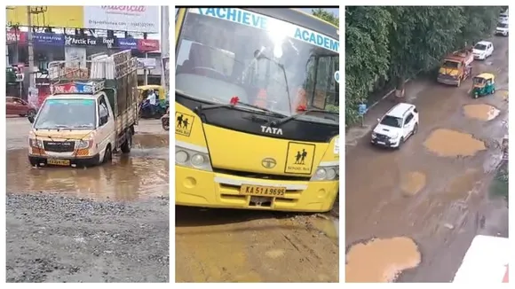 Pothole peril after pre-monsoon showers: Accidents on the rise in Bengaluru