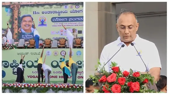 Bengaluru: Grand International Yoga Day celebrations held at Vidhana Soudha