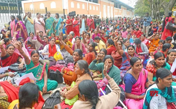 Karnataka: Anganwadi workers announce statewide protest demanding hike and job security