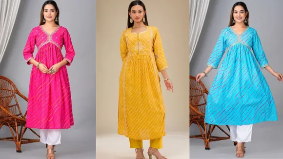 Leheriya Print Suit For Women