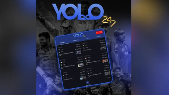 Yolo247 live scoreboard showing IPL 2025 match updates