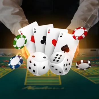 Alt Tag	Blackjack table with cards showing a player’s hand