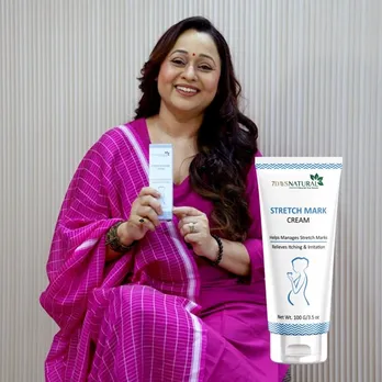 7DAYSNATURAL Stretch Marks Cream tube with natural ingredients illustration