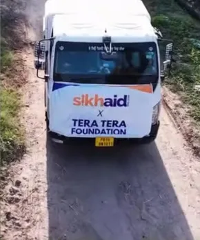 Harbhajan Singh and Sikh Aid volunteers distributing diesel to Punjab farmers using tractors in flood-affected fields
