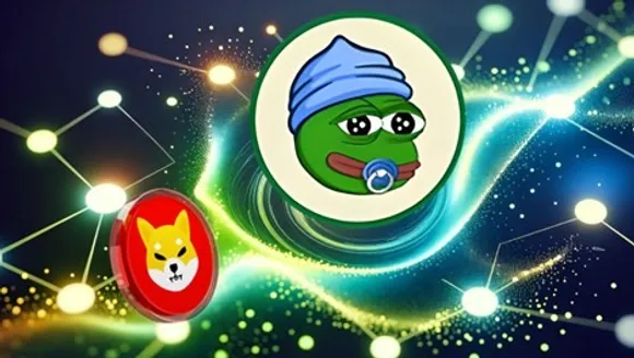 Logos of Shiba Inu and Little Pepe set over a bullish chart indicating recovery and presale momentum.​