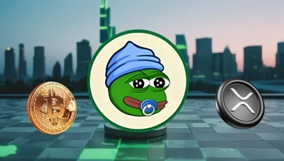 Ripple (XRP) and Little Pepe (LILPEPE) logos with performance charts in the background.