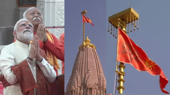 PM Modi hoists 22-foot sacred flag at Ayodhya's Ram temple