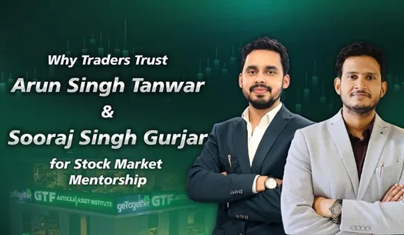 Arun Singh Tanwar and Sooraj Singh Gurjar mentoring GTF students on live stock market charts