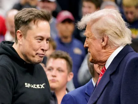 Tech billionaire Elon Musk (on left) and US President Trump (on right) (Source: Reuters)