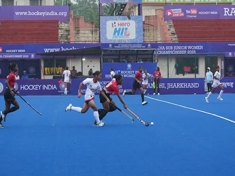 Players in action during Hockey Association of Odisha vs Hockey Punjab game (Photo: Hockey India)