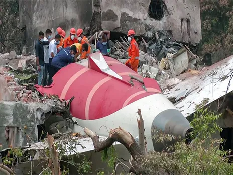Visual from the site of plane crash site in Ahmedabad on June 12 (Photo/ANI)