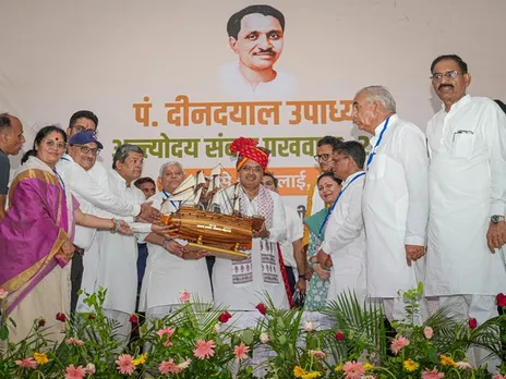 CM Bhajan Lal Sharma during public gathering in Bikaner (Photo: @BhajanlalBjp/X)