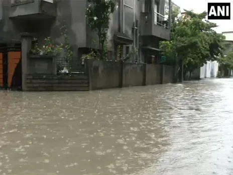 Waterlogging in parts of Nagpur (Photo/ANI)