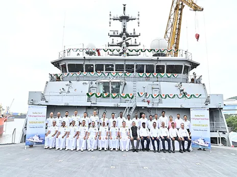 First Indigenous Diving Support Vessel - ‘NISTAR’, delivered to Indian Navy (Photo/ANI)