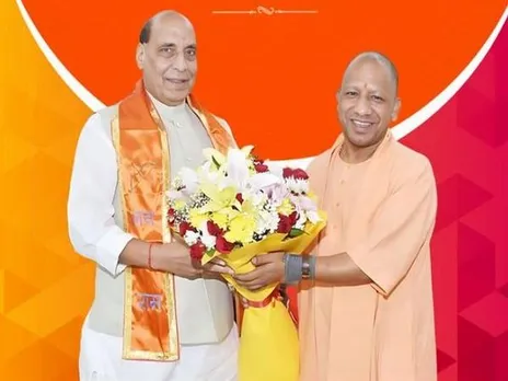 UP CM Yogi Adityanath wishes Defence Minister Rajnath Singh on his birthday (File Photo/X/@myogiadityanath)
