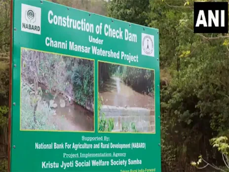 Newly constructed check dam Channi-Mansar Panchayat of Udhampur district (Photo/ANI)