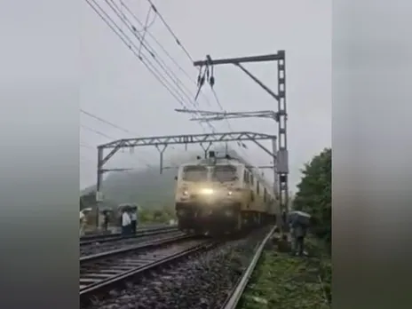The railway line near Monkey Hill station was restored (Photo/ANI)