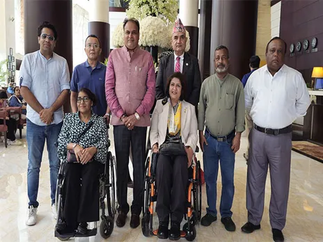 Paralympic Committee of India director K.R. Satyanaraya posing with other members (Photo: PCI)