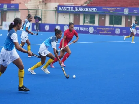 Players in action during the semi-finals (Photo: Hockey India)