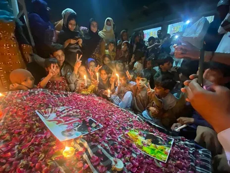 Candelight vigil in memory of Zeeshan Zaheer (Photo/ X@BalochYakjehtiC)