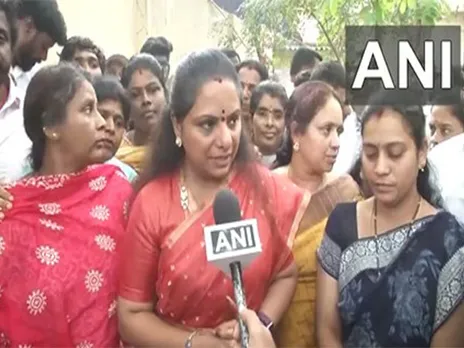 Bharat Rashtra Samithi MLC and Telangana Jagruti President K Kavitha (Photo/ANI)