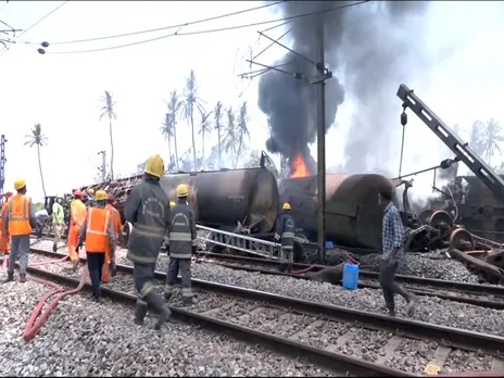 A diesel-laden freight train caught fire near Tiruvallur  in Tamil Nadu (File Photo/ANI)