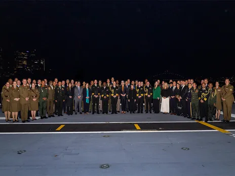 Opening ceremony of Talisman Sabre on HMAS Adelaide at Sydney. (Photo/@TalismanSabre)