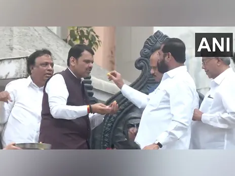 Maharashtra Chief Minister Devendra Fadnavis, Deputy Chief Ministers Eknath Shinde and Ajit Pawar (Photo/ANI)