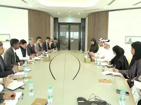 MP CM Mohan Yadav, UAE's Minister of State for Foreign Trade  Thani bin Ahmed Al Zeyoudi (Image Credit: X/@DrMohanYadav51)