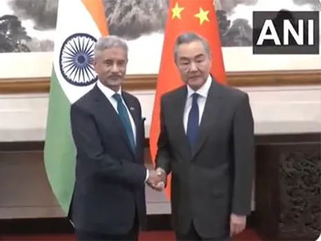 EAM S Jaishankar with Foreign Minister of China Wang Yi, in Beijing, China (Photo/ANI)